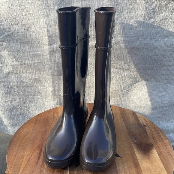 Michael Kors Women’s Tall Rain Boots Wedge heel Brown Size 6 - Picture 3 of 9